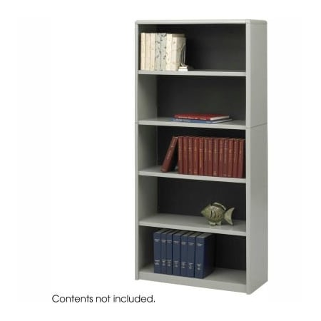 Safco 5-Shelf Economy Bookcase - Gray 7173GR***